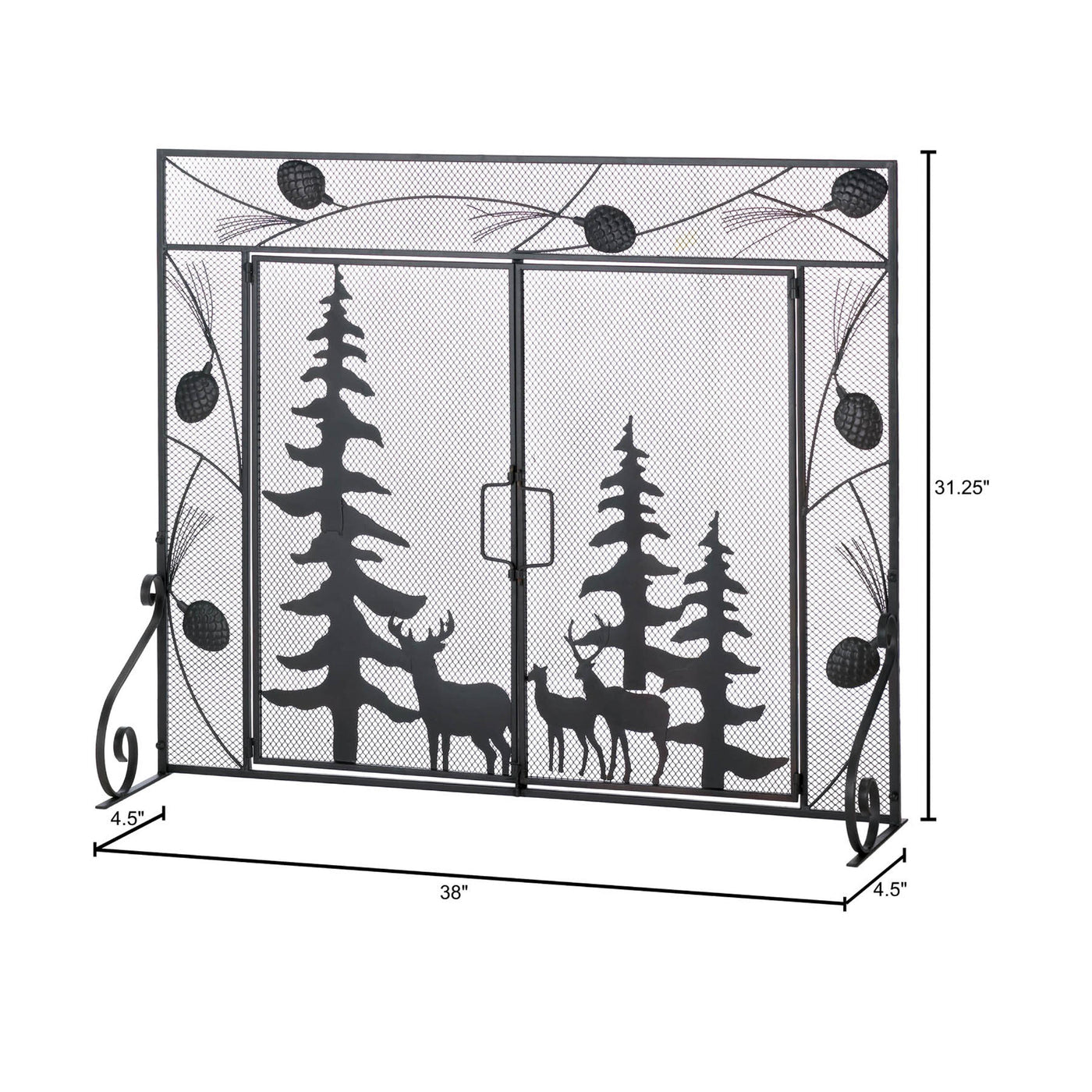 WOODLAND FOREST FIREPLACE SCREEN