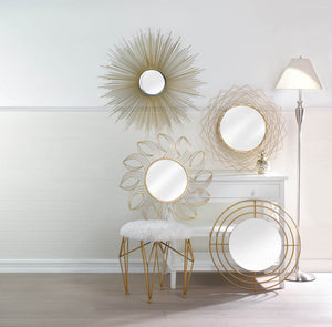 GOLDEN PETALS WALL MIRROR