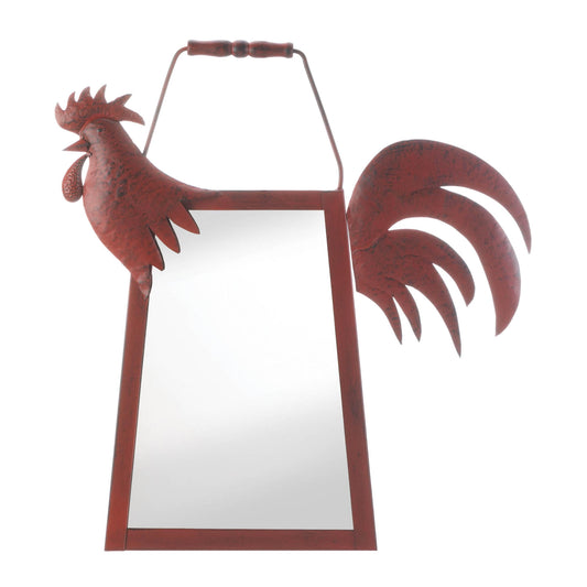 Accent Plus Rooster Mirror - Farmhouse Style Wall Decor