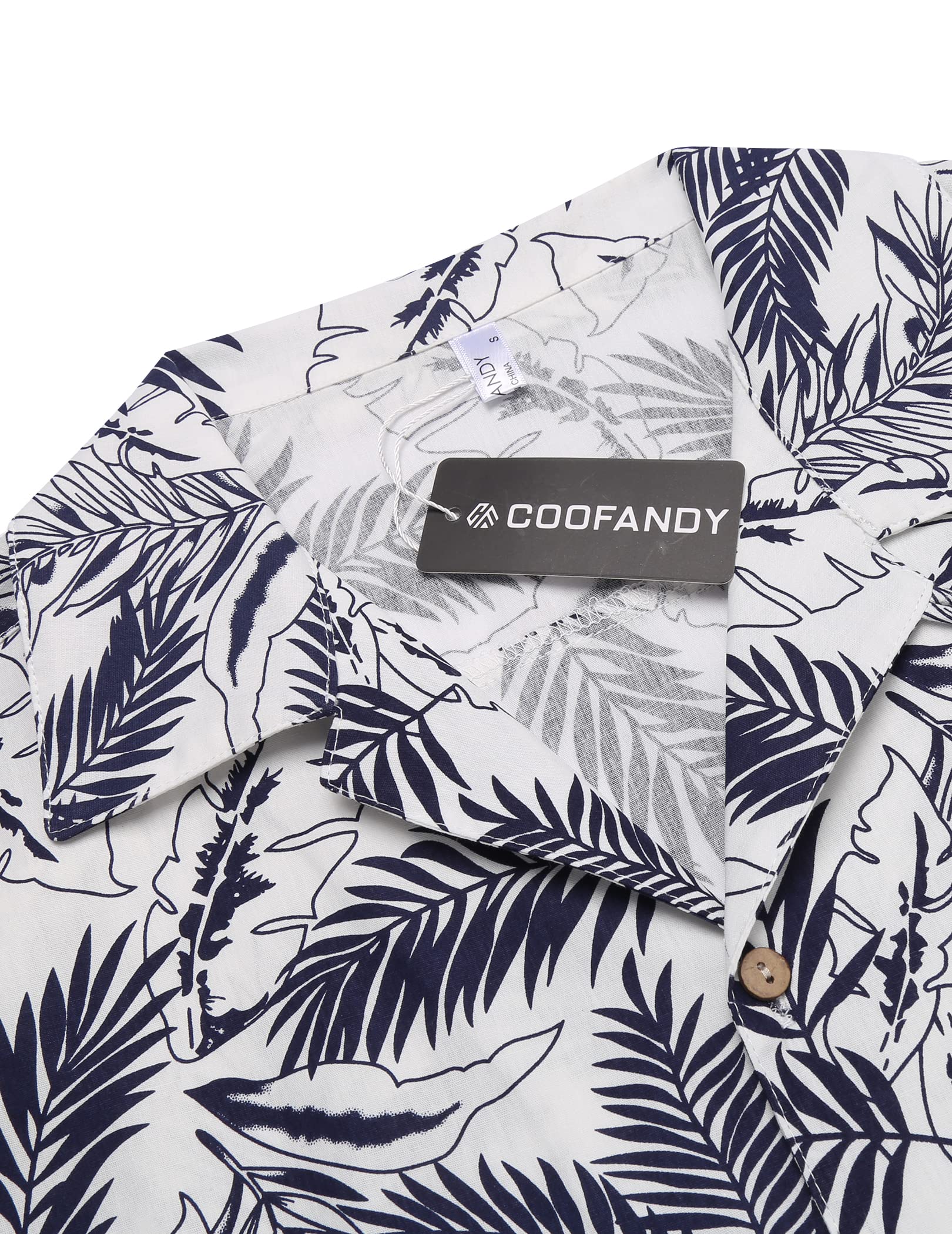 COOFANDY Men's Linen Short Sleeve Shirts Button Down Casual Summer Shirts Front Pocket