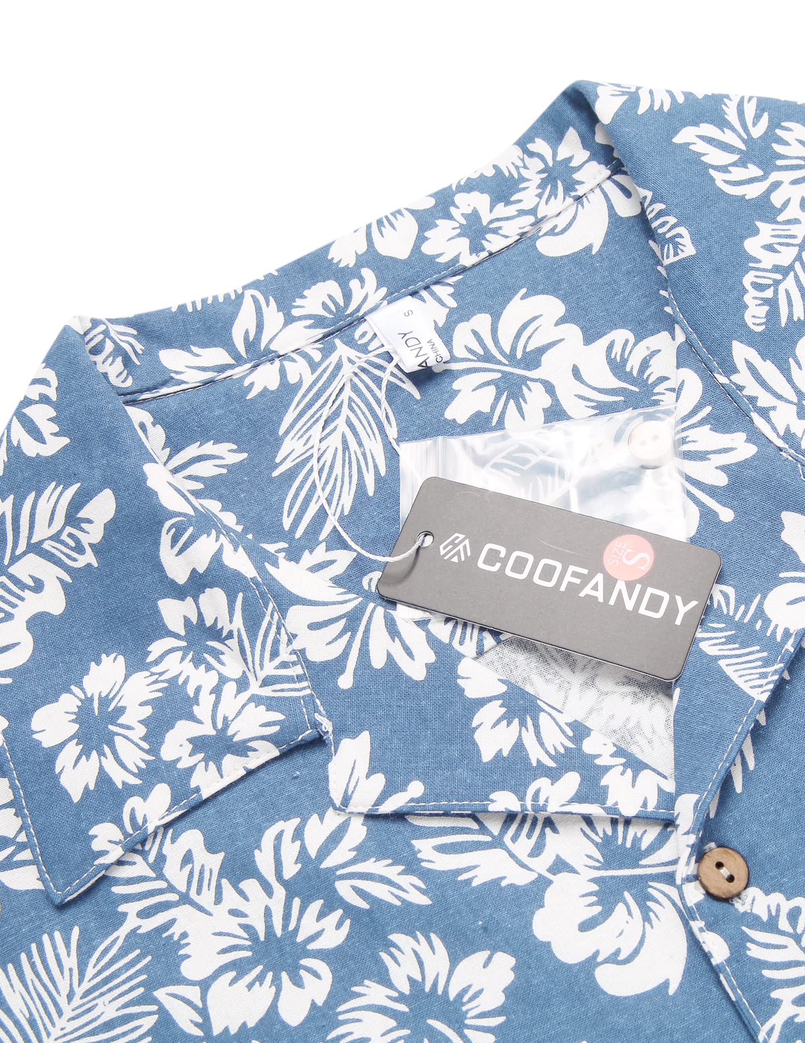 COOFANDY Men's Linen Short Sleeve Shirts Button Down Casual Summer Shirts Front Pocket