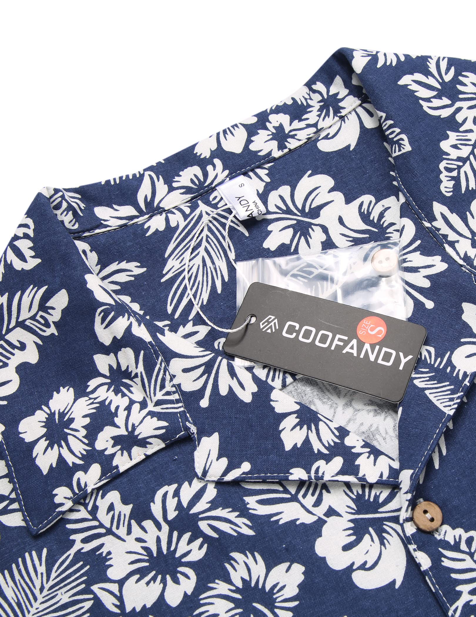 COOFANDY Men's Linen Short Sleeve Shirts Button Down Casual Summer Shirts Front Pocket