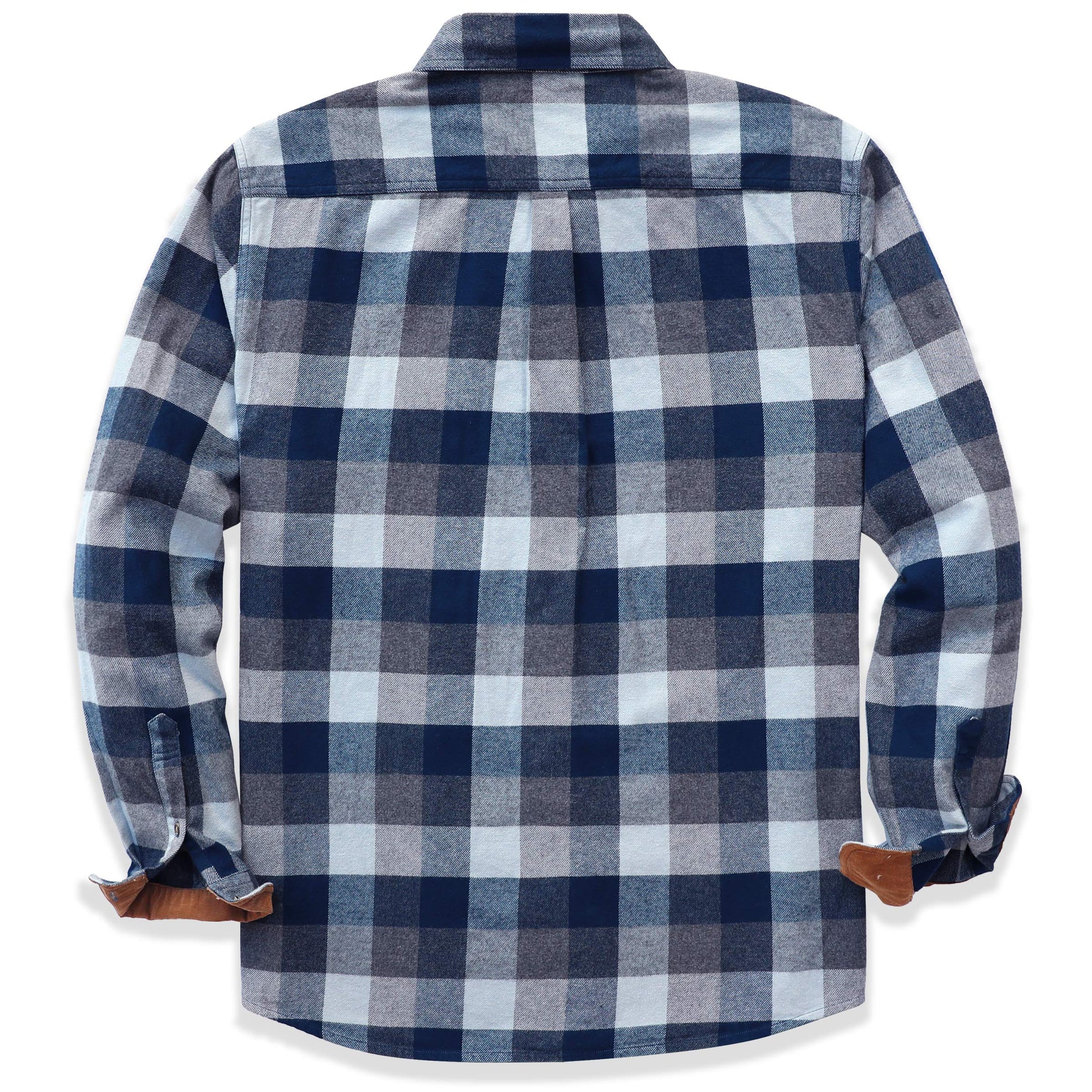 Dubinik® Mens Flannel Shirts Long Sleeve Flannel Shirt for Men Casual Button Down Brushed 100% Cotton Shirt