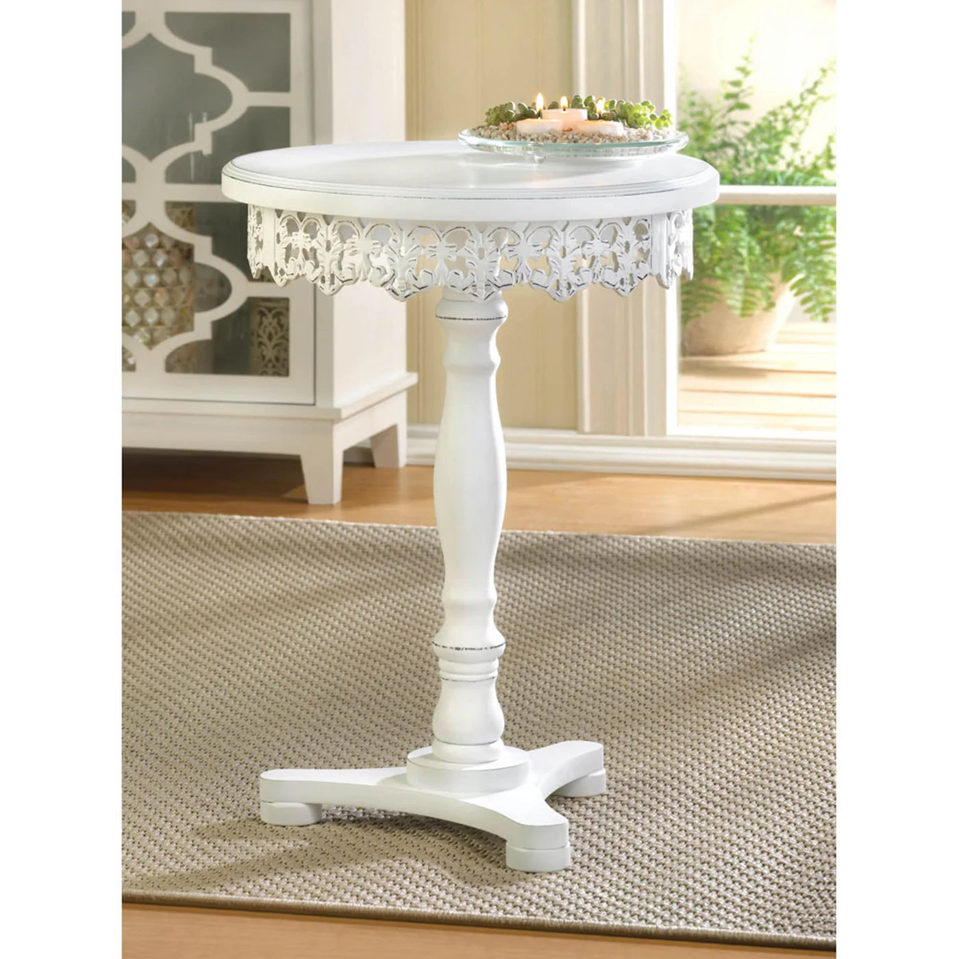 FLOURISH PEDESTAL TABLE