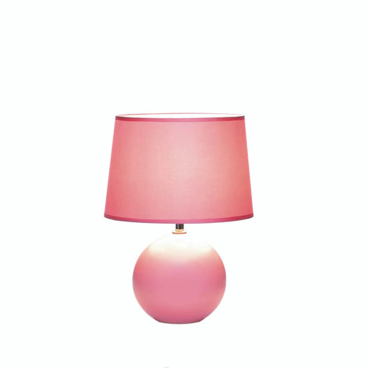 PINK ROUND BASE TABLE LAMP