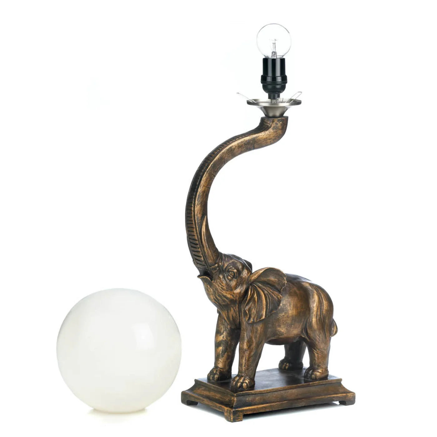 TRUMPETING ELEPHANT LAMP