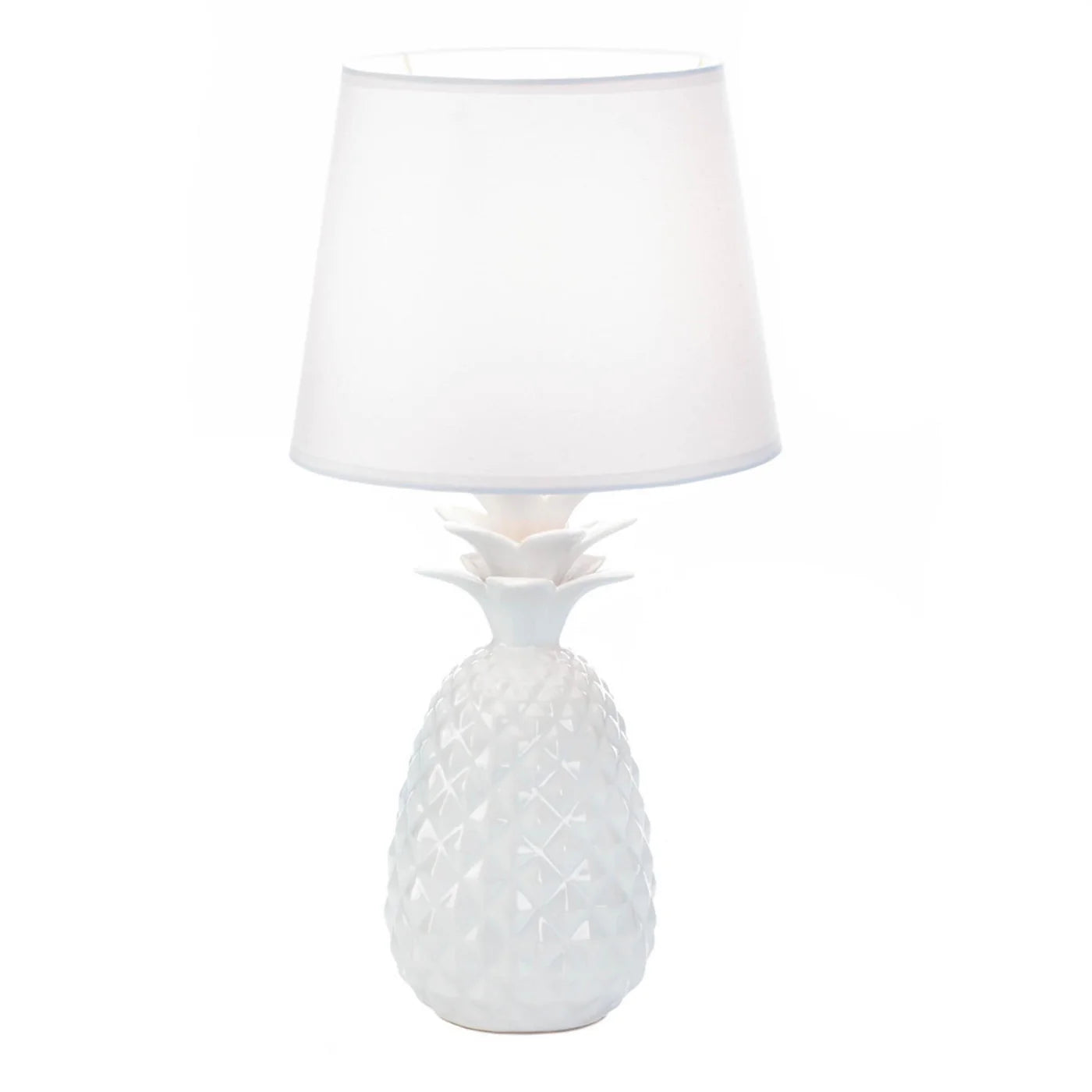 WHITE PINEAPPLE TABLE LAMP