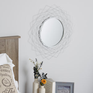 GEOMETRIC WHITE WALL MIRROR