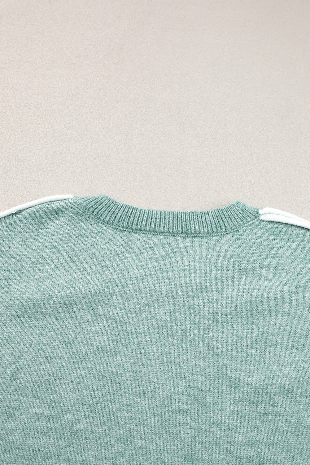 Moonlight Jade Contrast Edge Crewneck