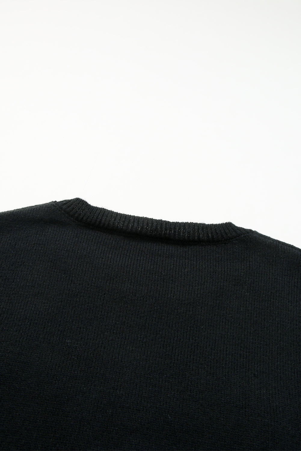 Black Holly Jolly Round Neck Casual