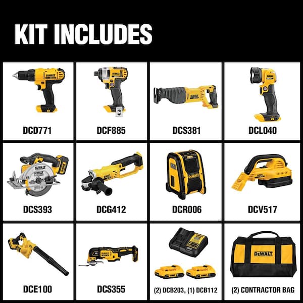 DEWALT 20V Cordless Combo Kit