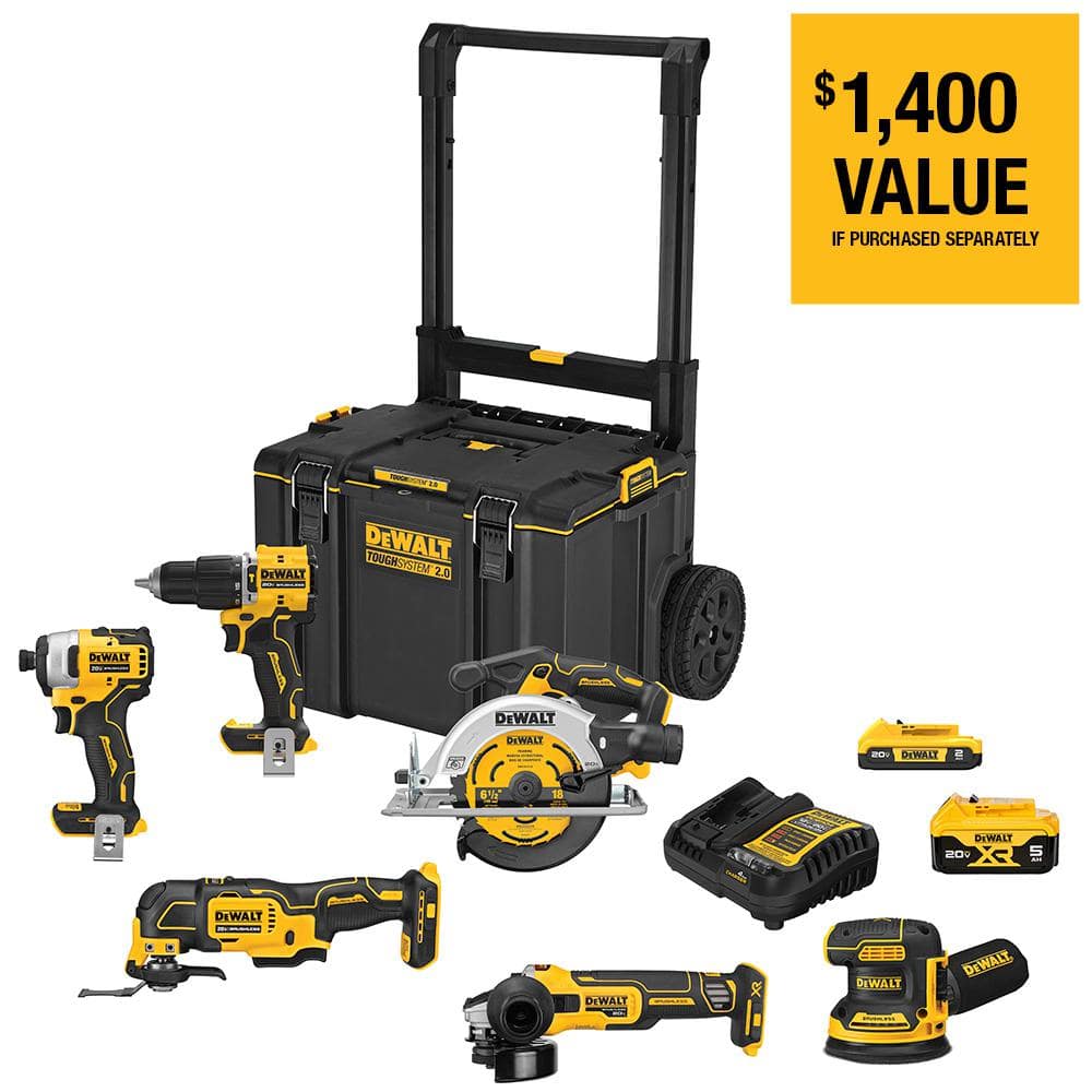 DEWALT 20V Cordless 6-Tool Combo Kit