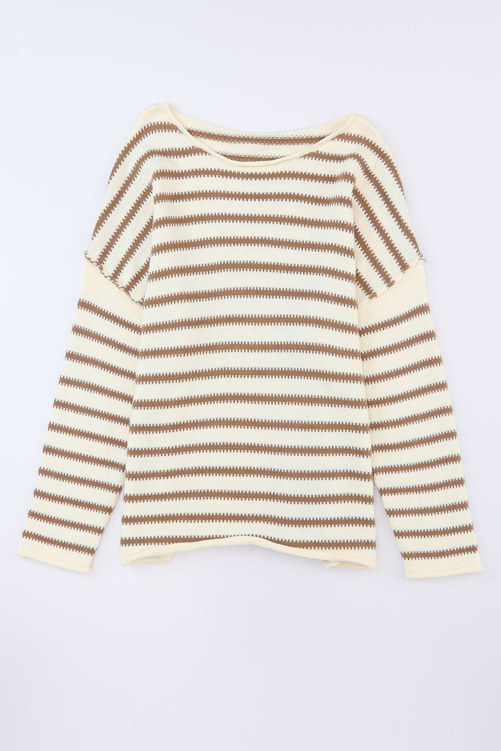 Yellow Striped Drop Sleeve Oversized Sweater