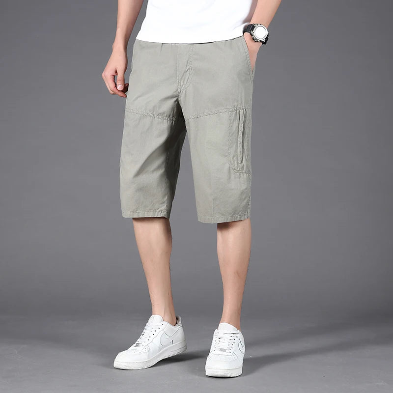 2024 summer new style Men's fashion Shorts Mens Tactical Pants Casual Big Pocket Sports Slacks Cargo Trousers male Size XL-6XL