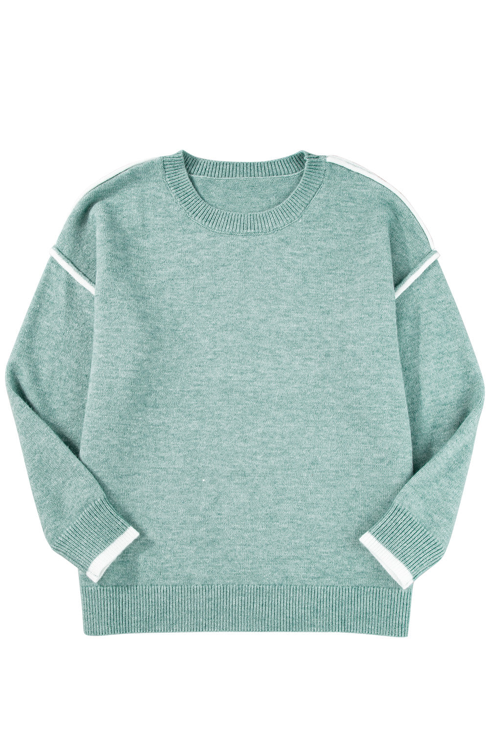 Moonlight Jade Contrast Edge Crewneck