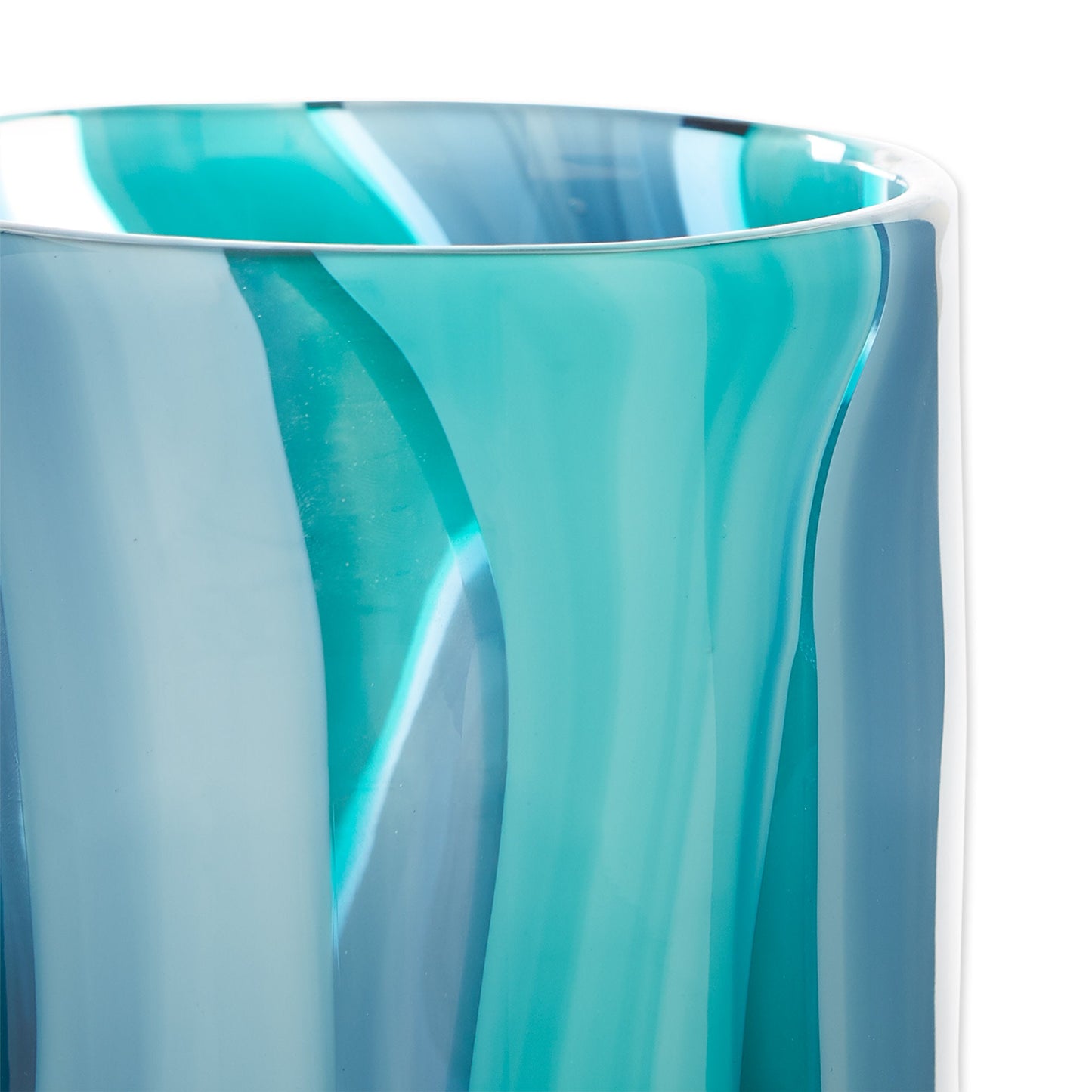 Accent Plus Small Blue Cylinder Glass Vase - Elegant Home Decor