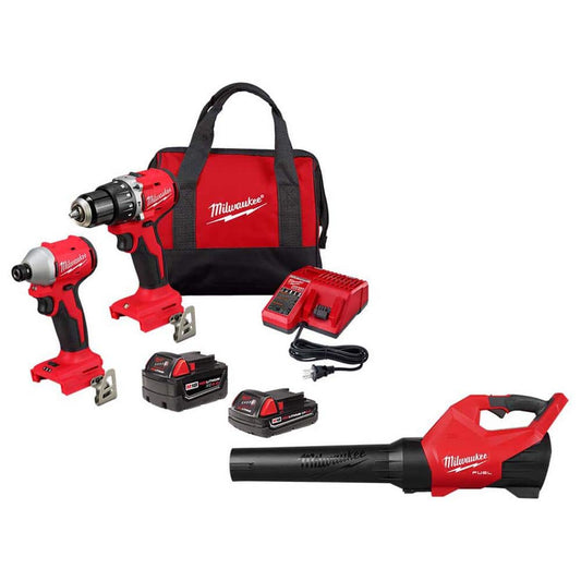 Milwaukee M18 18V Brushless Hammer Drill Combo Kit