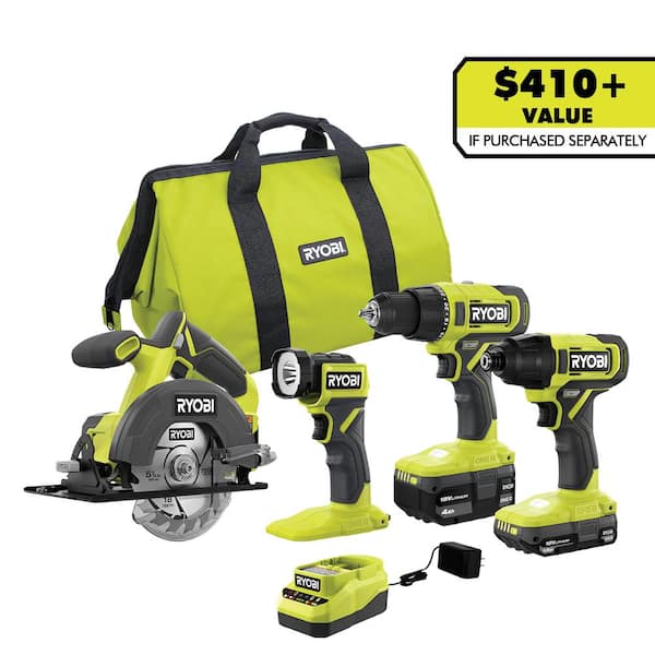 RYOBI 18V Cordless 6-Tool Combo Kit